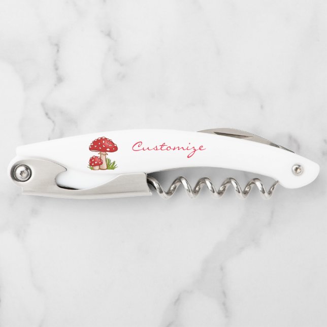 Red Amanita Mushrooms Thunder_Cove Waiter's Corkscrew (Front)