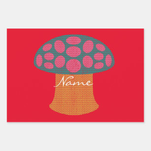 Red Amanita Mushrooms Thunder_Cove Wrapping Paper Sheets