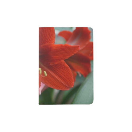 Red Amarylis Passport Holder