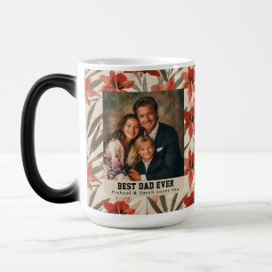 Red Amaryllis Botanical Best Cat Dad Appreciation Color Morph Mug