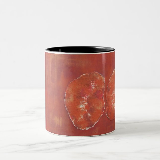 Red Ameoba Two-Tone Coffee Mug (Center)