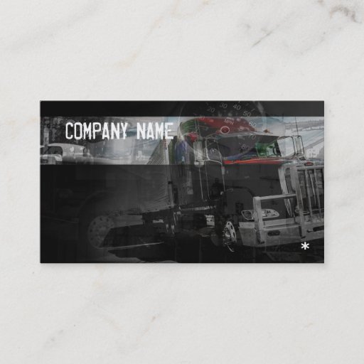 Customizable red american truck business card template