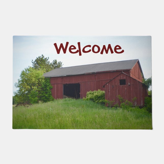 Red Amish Barn Doormat (Front)