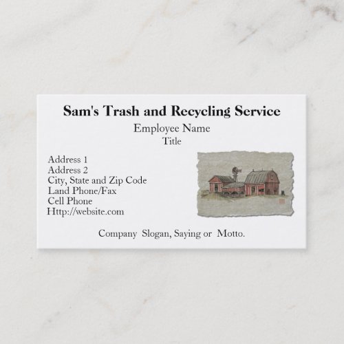 Red Amish Barn  Windmill Business Card