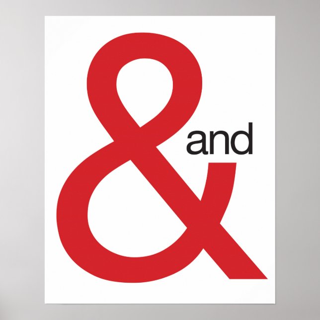 Red Ampersand Poster (Front)