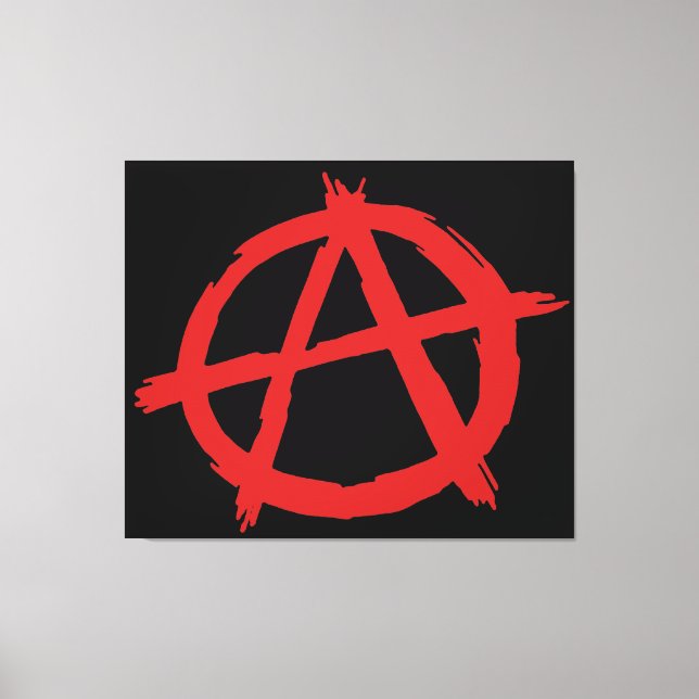 Red Anarchist A Symbol Anarchy Logo Canvas Print (Front)
