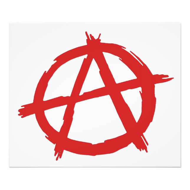 Red Anarchist A Symbol Anarchy Logo Photo Print (Front)