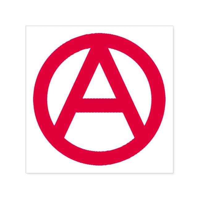 Red Anarchy Anarchist Symbol Self-inking Stamp (Design)