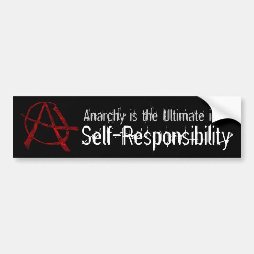 Red Anarchy Bumper Sticker