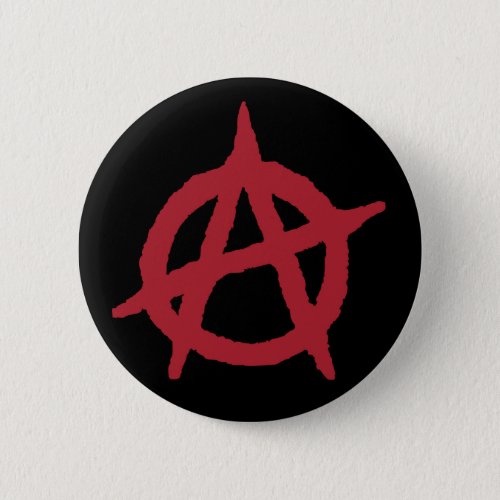 Red Anarchy Symbol Pinback Button