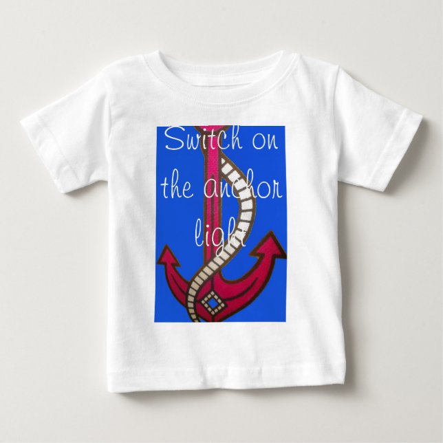 Red Anchor Art Print Baby T-Shirt (Front)