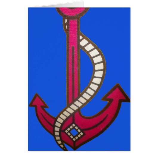 Red Anchor Art Print Cards (Front)