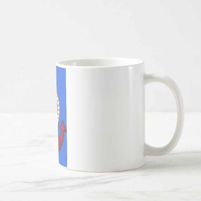 Red Anchor Art Print Coffee Mug (Right)