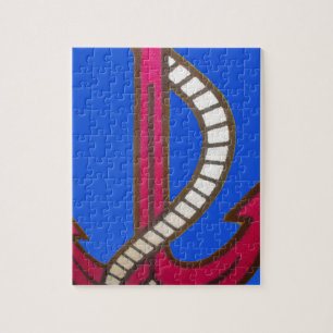 Red Anchor Art Print Jigsaw Puzzle
