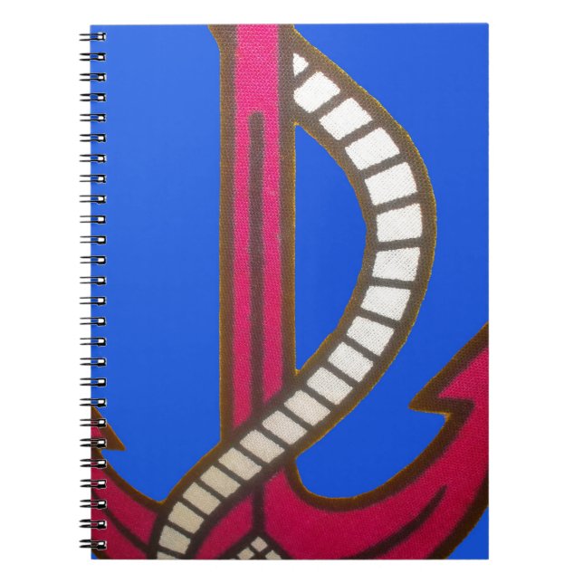 Red Anchor Art Print Notebook (Front)