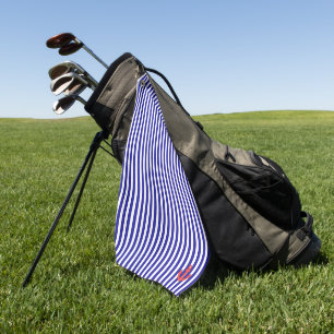 Red Anchor Blue Strips Golf Towel