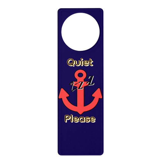 Red Anchor Dk Blue   Door Hanger (Front)