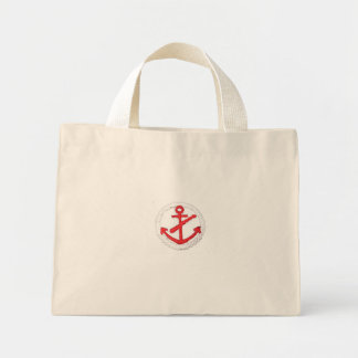 Red Anchor Nautical Purse Mini Tote Bag
