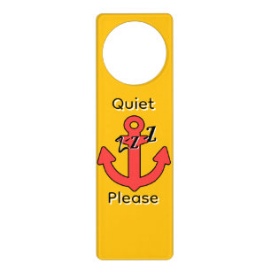 Red Anchor Yellow   Door Hanger