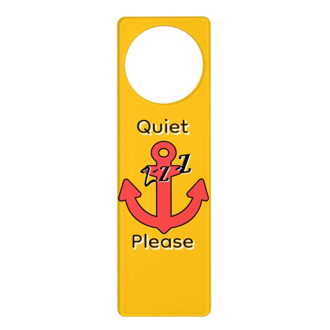 Red Anchor Yellow   Door Hanger (Front)