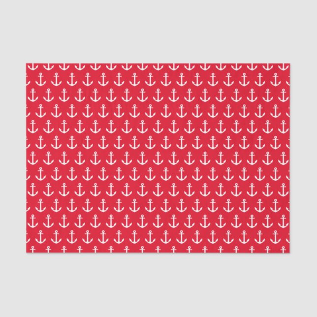 Red Anchors Away | Tissue Paper (Front)
