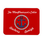 Red Anchors Aweigh Stateroom Door Marker Magnet at Zazzle