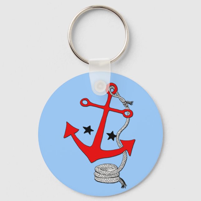Red Anchors (for  ) Keychain (Front)