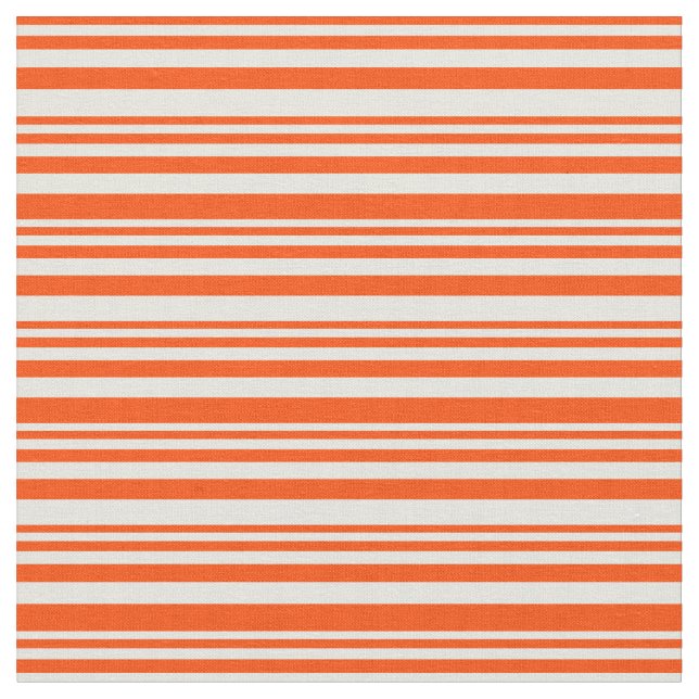 Red and Beige Colored Lines Fabric (Close Up)