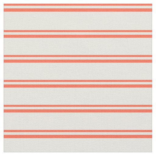 Red and Beige Lines Fabric