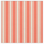 [ Thumbnail: Red and Beige Pattern Fabric ]