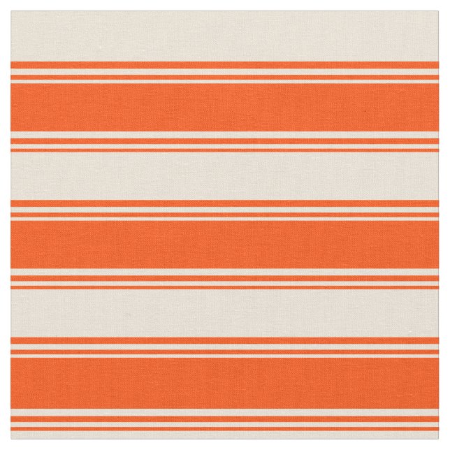 Red and Bisque Colored Pattern Fabric (Close Up)