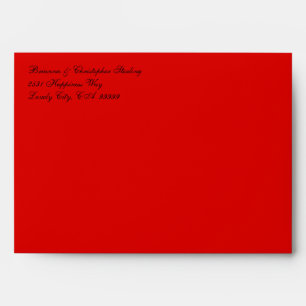 Red and Black 5 x 7 Invitation Enveloeps Envelope