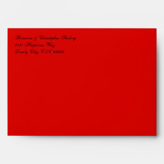 Red and Black 5 x 7 Invitation Enveloeps Envelope