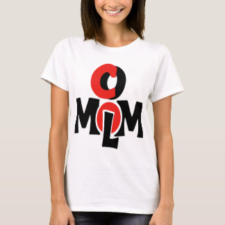 Red and black abstract mom logo design with modern T-Shirt