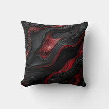 Red and Black Abstract Volcanic Lava Texture Art