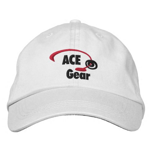 Red and Black Ace Gear Logo Embroidered Hat