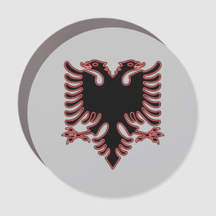 Red and black Albanian coat of arms Car Magnet