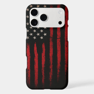 Red and Black American Flag iPhone 17 Pro Max Case