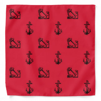 Red and Black anchors Bandana