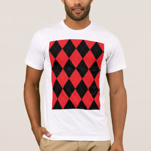 Red and Black Argyle T-shirt