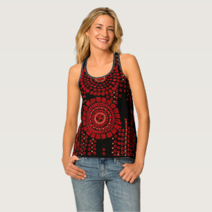 Red and Black Art Moderne Design Tank Top