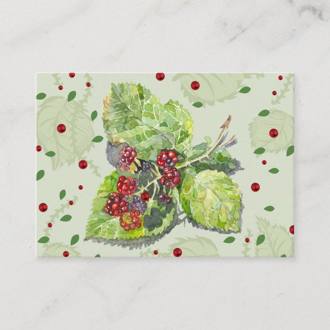 red and black blackberries advice card (Front)
