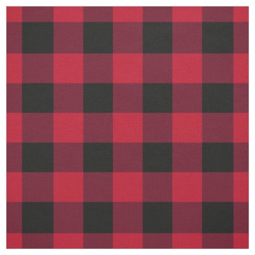 Red and Black Buffalo Check Fabric