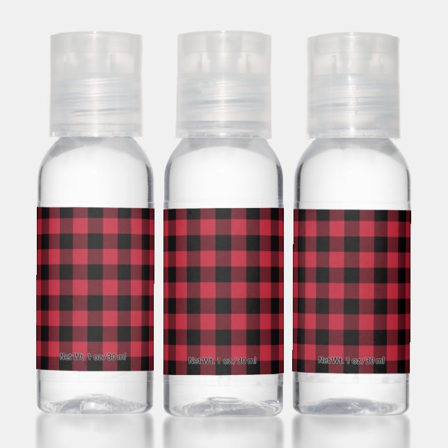 Red and Black Buffalo Check Hand Sanitizer (Set)
