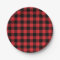Red and Black Buffalo Check Plaid Pattern