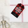 Red and Black Buffalo Check Rustic Christmas Gift Tags