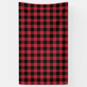 Red and Black Buffalo Plaid Backdrop Banner | Zazzle