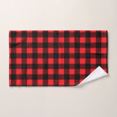 Red and Black Buffalo Plaid Bath Towel Set | Zazzle