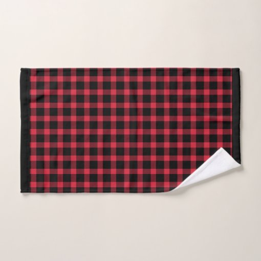 Red And Black Buffalo Plaid Bath Towel Set | Zazzle