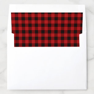Red and Black Buffalo Plaid Envelope Liner